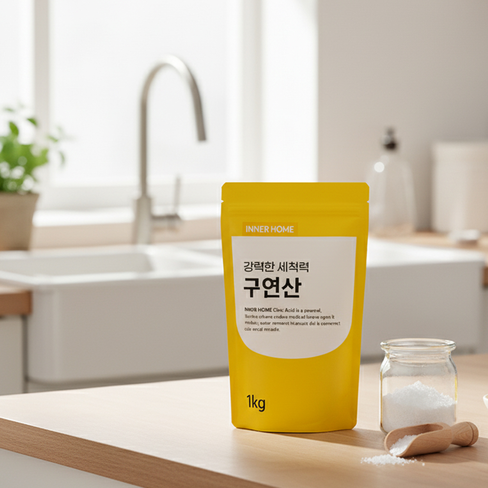 이너홈 천연 구연산 가루 1kgx3개 세탁조 청소 배수구 탈취 친환경 다목적세제 이미지 3
