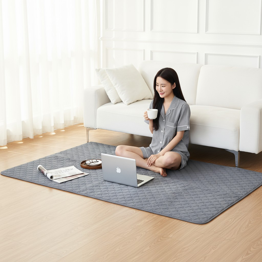 극세사 카본매트 탄소 온열매트 캠핑 전기 탄소매트 침대전기장판