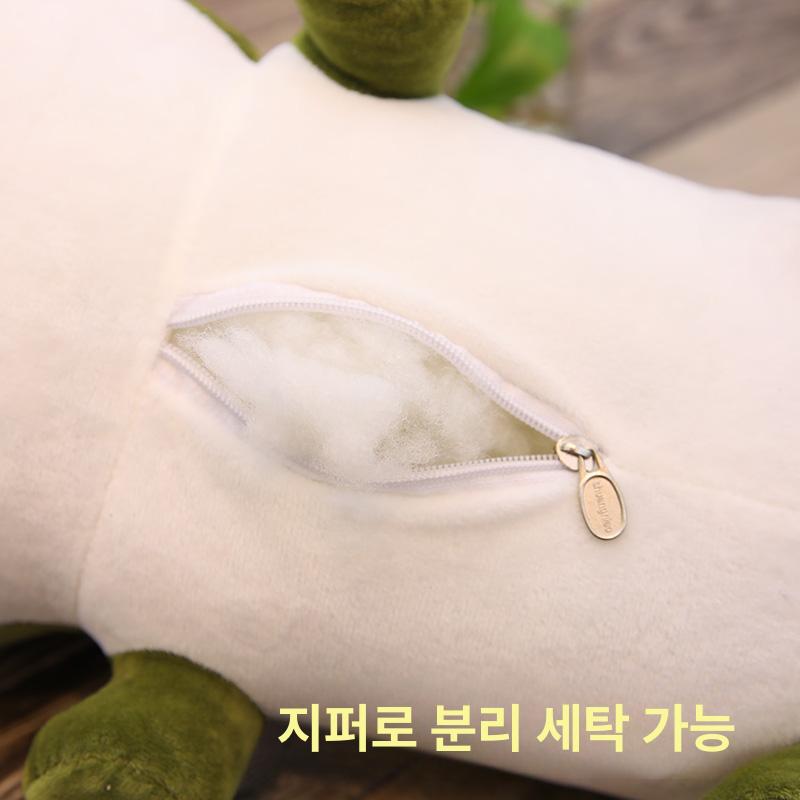 악어 대형 바디필로우 애착인형 쿠션 롱쿠션 아미그린 50cm - 상세 이미지 5