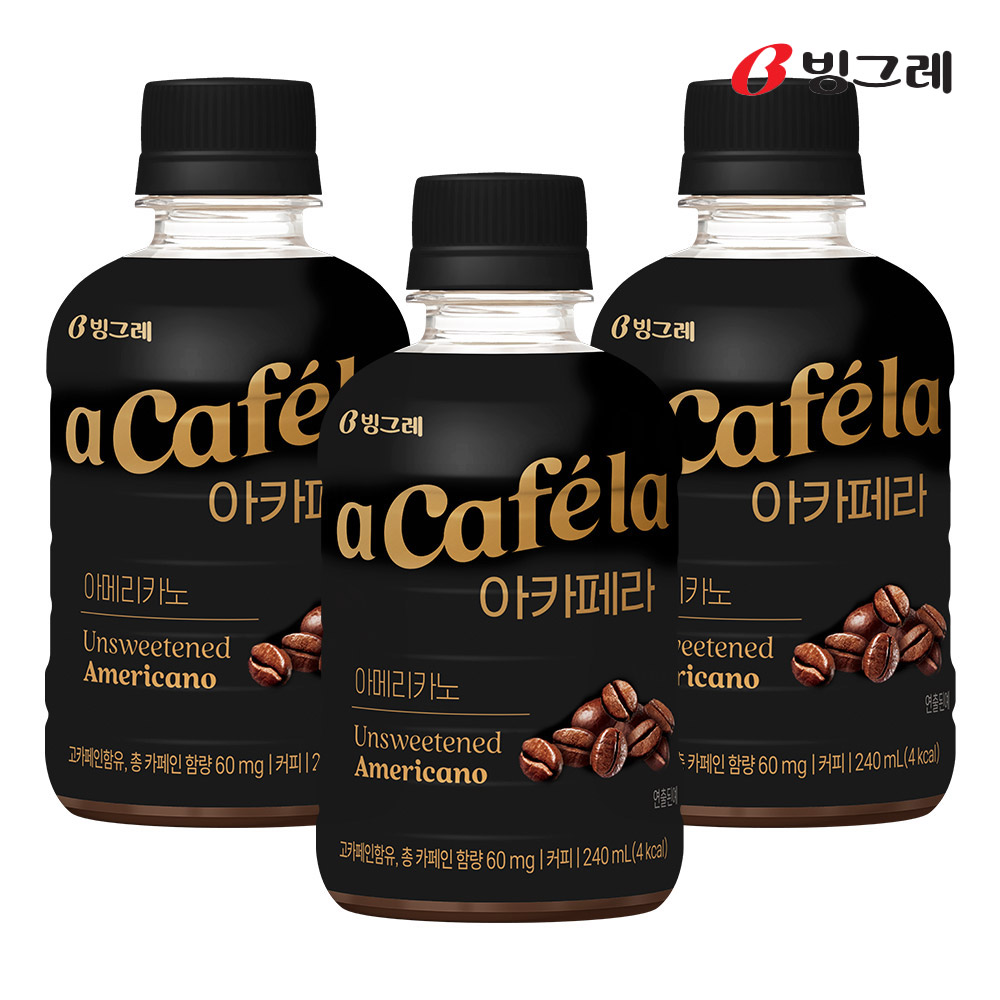 빙그레 아카페라 커피 5종 240ml 20개입 (스위트아메리카노 라떼 바닐라 카라멜 택) - 상세 이미지 2