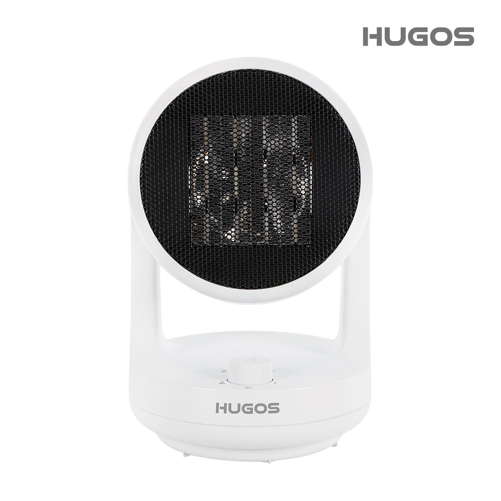 휴고스 미니 컴팩트 PTC 전기온풍기 소형 히터 캠핑 사무실 발난로