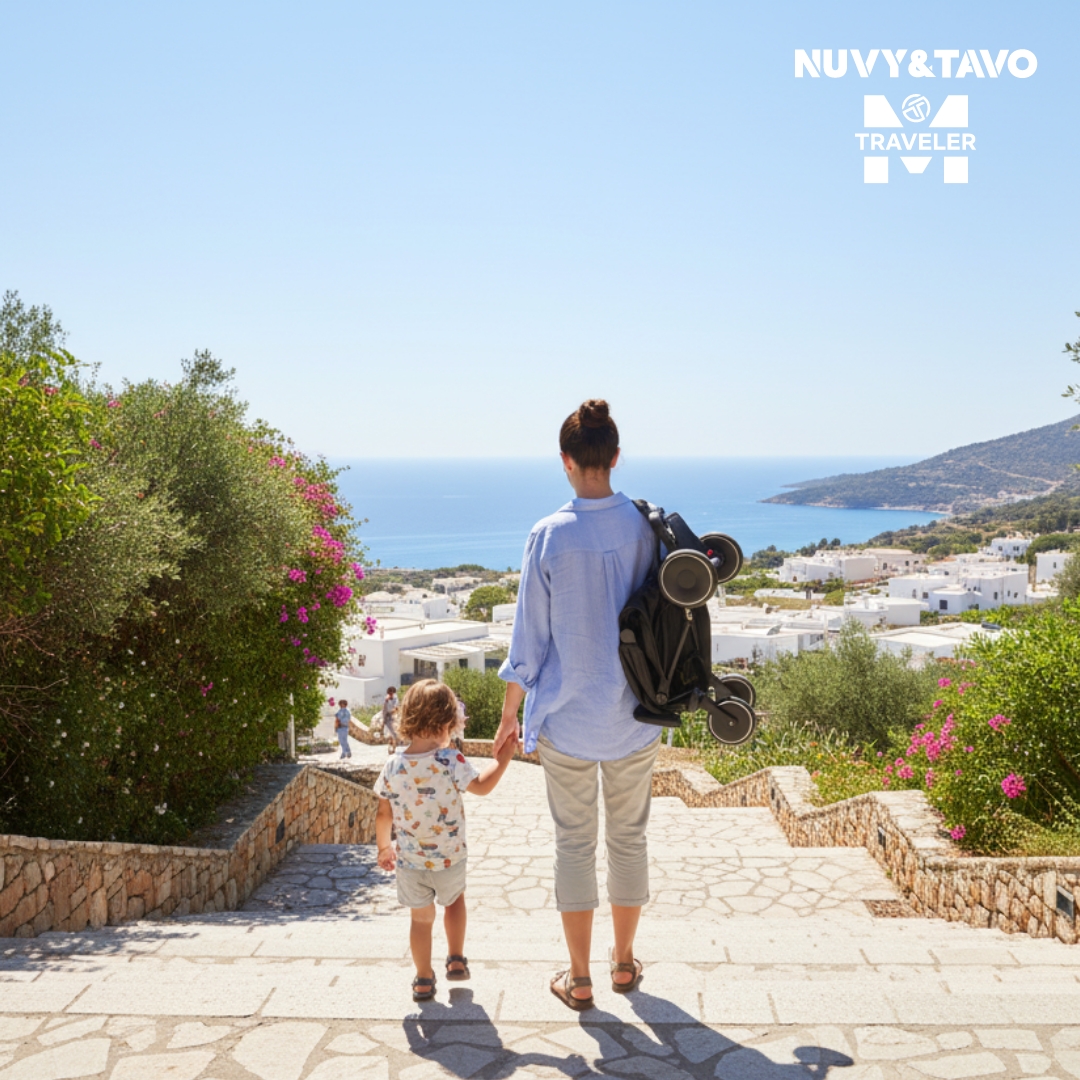 [누비앤타보] NUVY 트래블러M 여행용 트라이크 초경량 기내반입형 폴딩 블랙