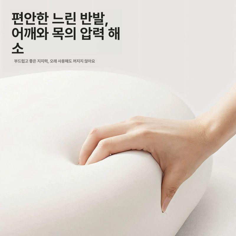 캠핑 베개 여행용 목베개 메모리폼 쿠션 휴대용 사무실 낮잠 미니 접이식 소형 업그레이드속통x포레스트그린 - 상세 이미지 4