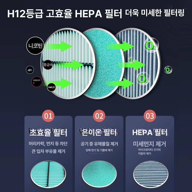 실내 흡연 부스 공기정화 제연기 담배연기 야외 휴게소 실외 간이 가정용 구역 밀폐형 라운드세라믹블랙기본모델 - 상세 이미지 3