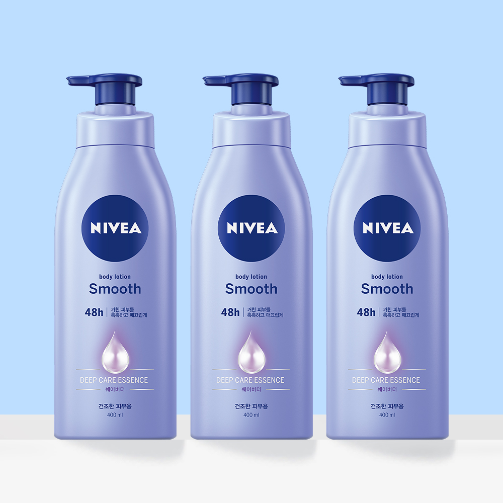 니베아 스무스 바디로션 400ml, 3개 제품 이미지