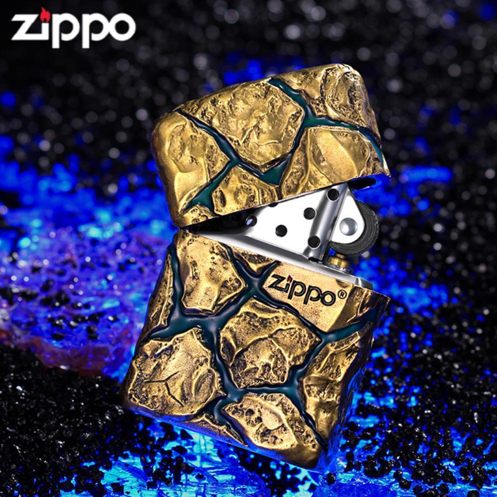 Crackling Stone ZIPPO 라이터 헨드메이드 남자친구 아버지 선물 지포라이타 - 상세 이미지 3