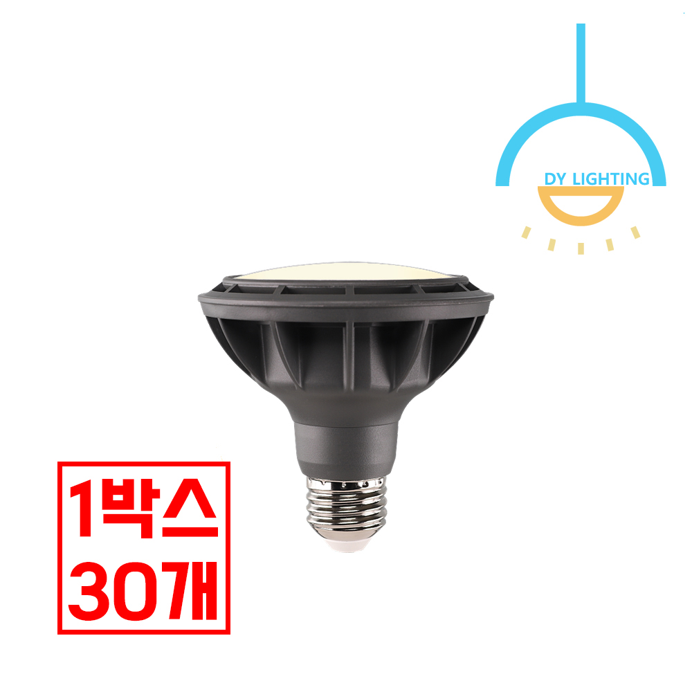 LED 전구 램프 파삼공 15W, 블랙-확산(전구색), 30개 - 메인 이미지