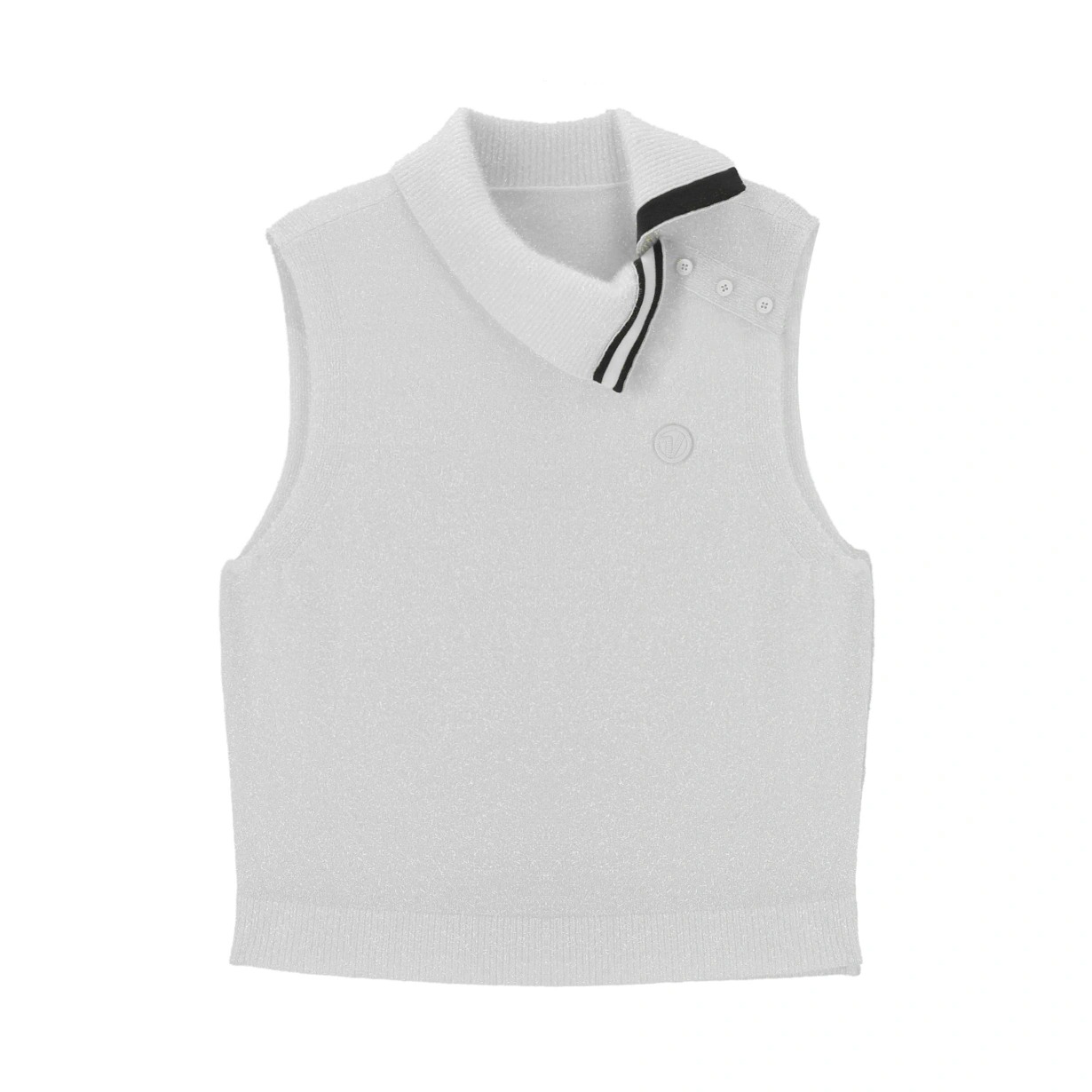 볼빅 골프웨어 여성 골프 조끼 메탈사 오버핏 베스트 카라 골프조끼 간절기 상의 VLKVP801 - 상세 이미지 2