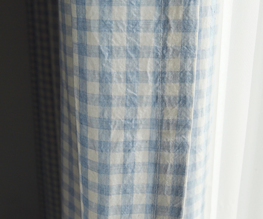 멜란 체크 커튼 아이방·거실 맞춤 제작 바이아미