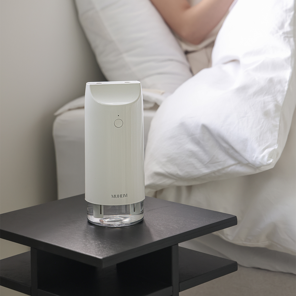 뮤하임 가습기 미니 초음파 사무실 탁상용 휴대용 무선 충전식 750ml