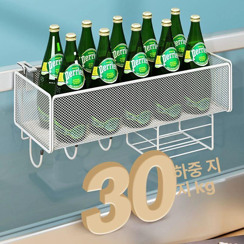 창틀 선반 행거 창문 수납 다육이 대연 거치대 걸이형 바스켓 틈새수납장 매쉬망 발코니 쇼트 화이트숏 - 상세 이미지 5