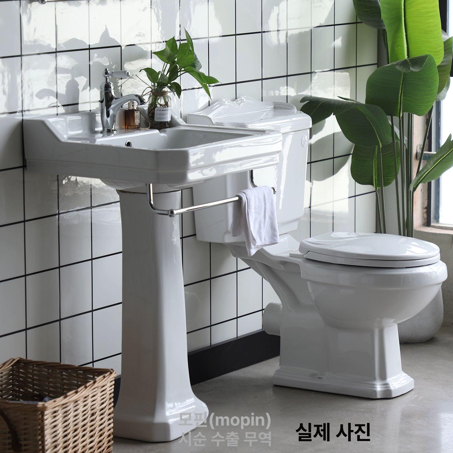 유럽식 빈티지 세면기 복고풍 개수대 세라믹 욕실 - 상세 이미지 5