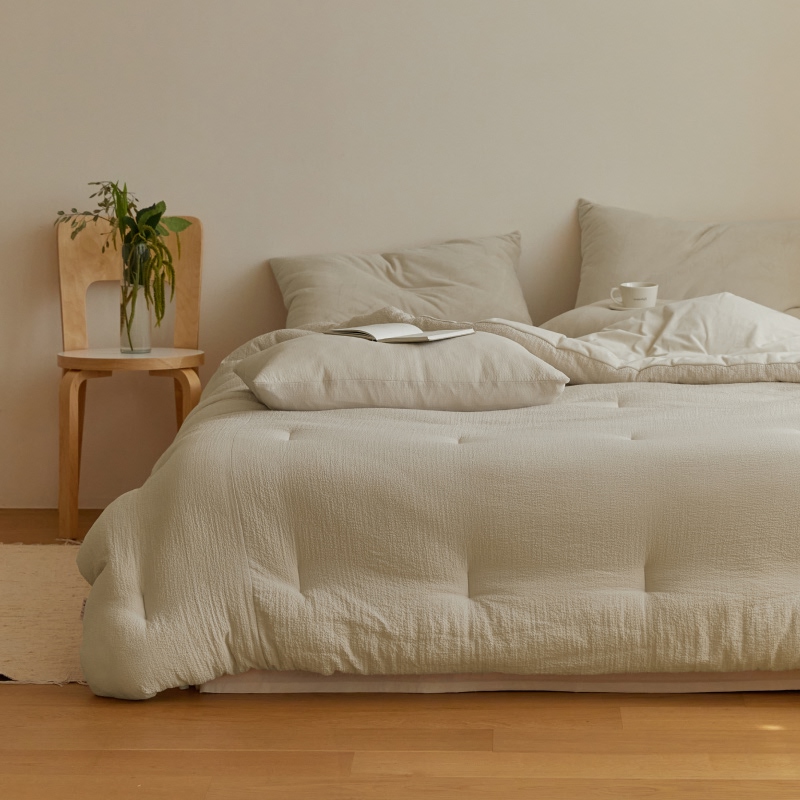 마틸라 부드러운 신축성 소프트휩 셔링 극세사 겨울 차렵 이불 베개세트 SS