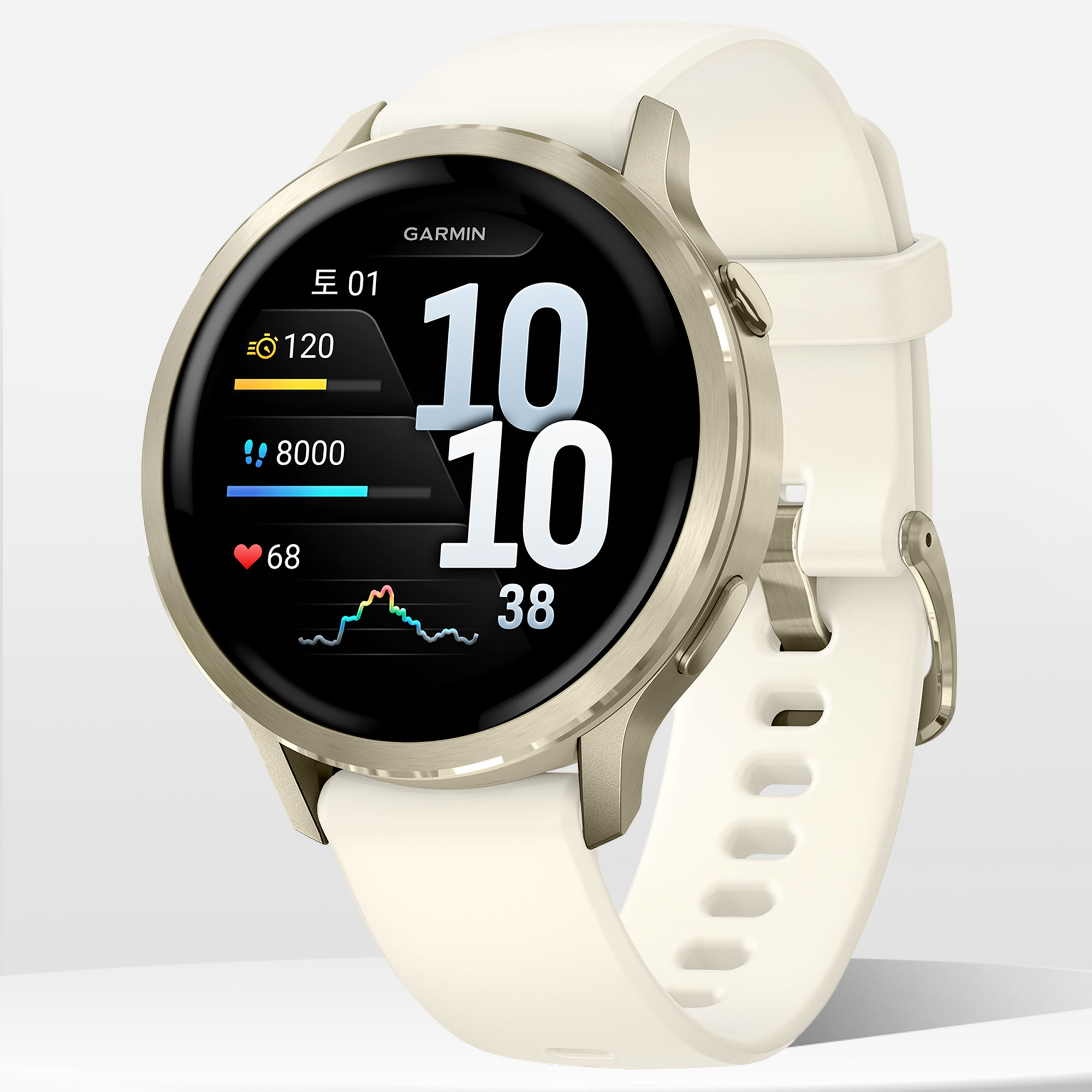 가민 베뉴4 프리미엄 GPS 스마트워치 루나 골드, 41mm - 상품 이미지