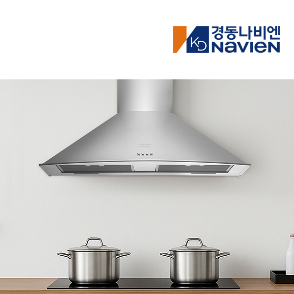 전국설치 900장용 벽부착형 유선형 곡선 침니 레인지후드 스텐 RGX150-09PAA - 상품 이미지