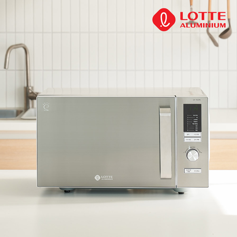 롯데 플랫 전자레인지 무회전형 23리터 간편세척 넓은 조리공간