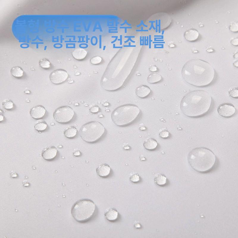 곰핑이 방지 방수 커텐 물튀김 가리개 프라이버시 욕실커튼 샤워커튼 방수커튼 퓨어화이트 싱글 120x200cm - 상세 이미지 3