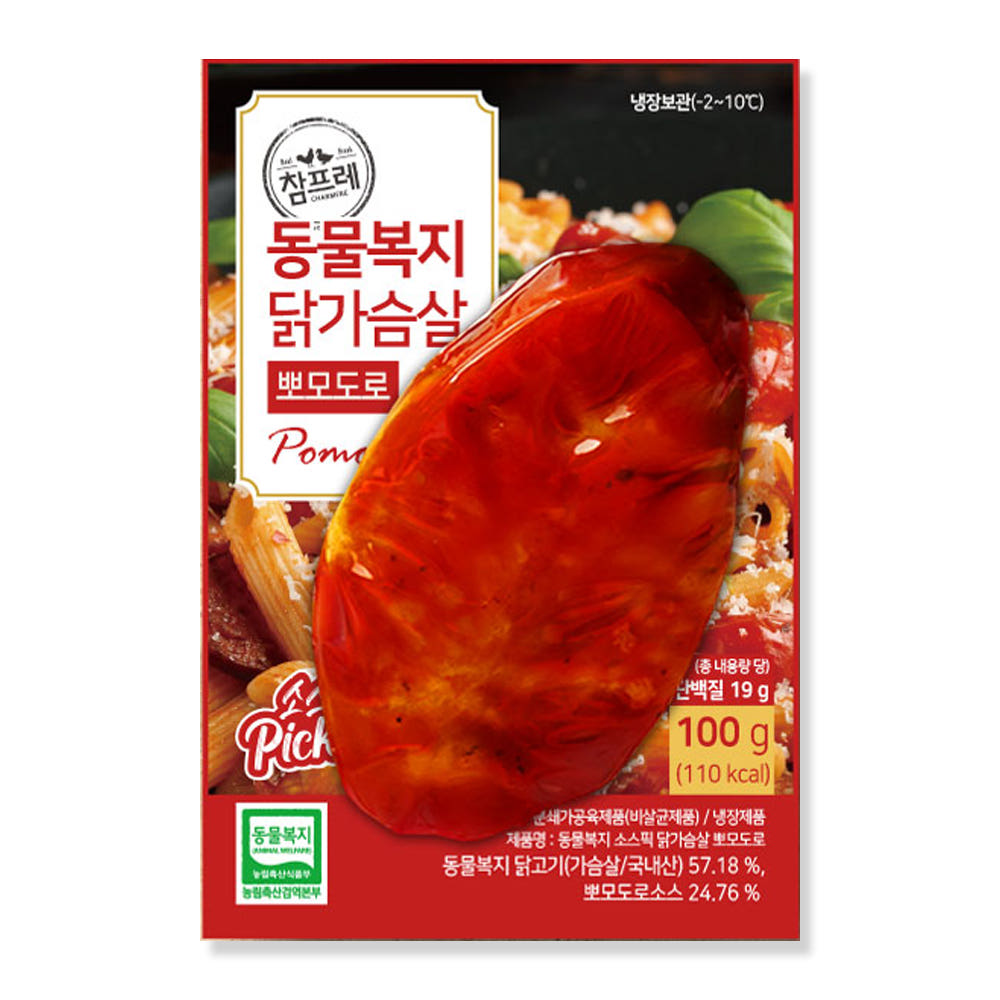참프레 소스픽 닭가슴살 뽀모도로 100g 24팩