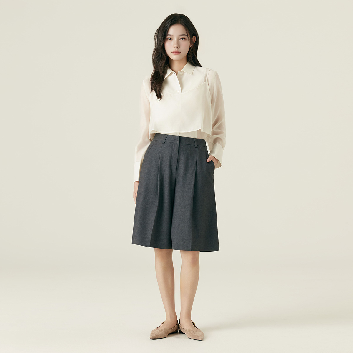 로엠 버뮤다 팬츠 RMTWF4TR15 - 메인 이미지