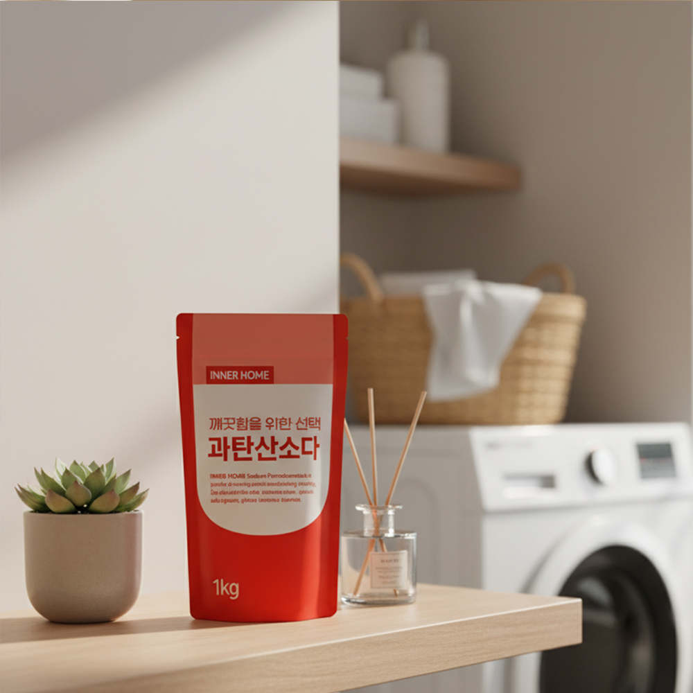 이너홈 무첨가 친환경 과탄산소다 1kg 찬물세탁 표백제 얼룩 곰팡이 제거 - 상세 이미지 3