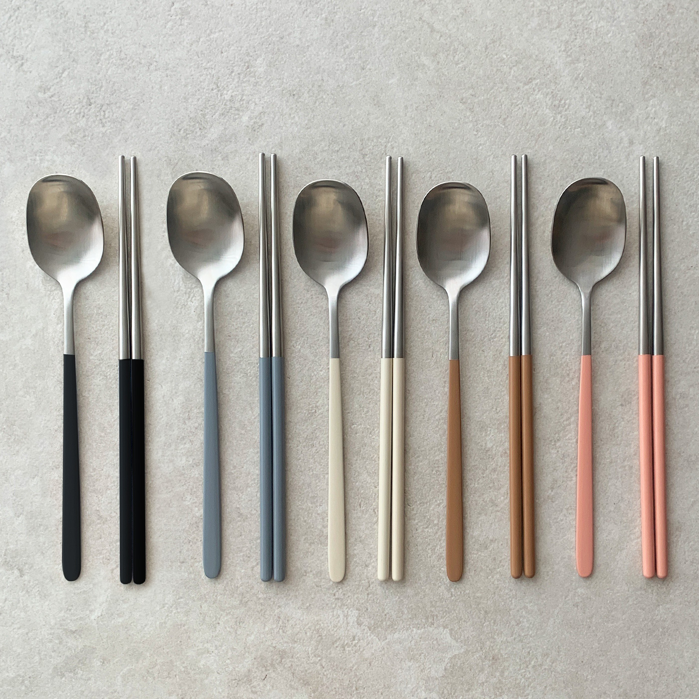 1+1 스텐 304 예쁜 수저세트 2인 신혼부부 고급 커트러리 한식수저