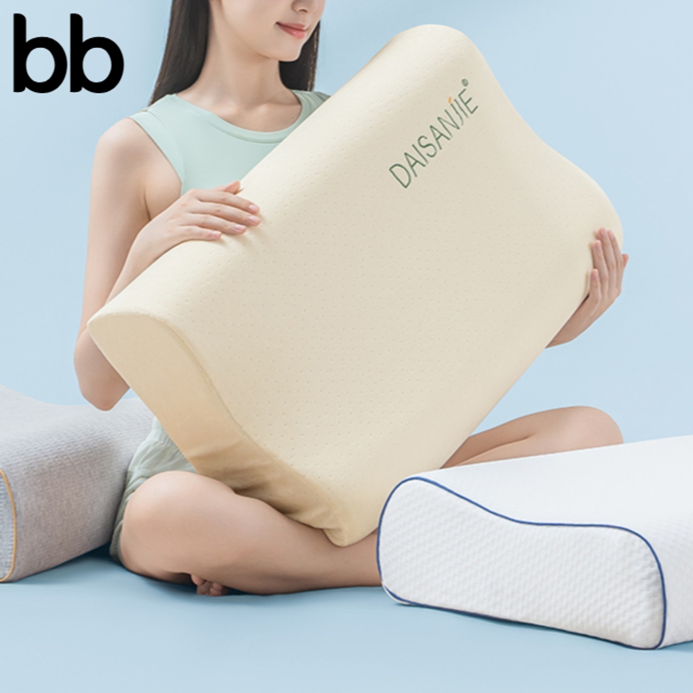 높은 베개 메모리폼 무너지지 않음 높은베개 목베개 옆으로자는베개 베게 메모리폼배개 대형 12cm 니트 - 상세 이미지 2