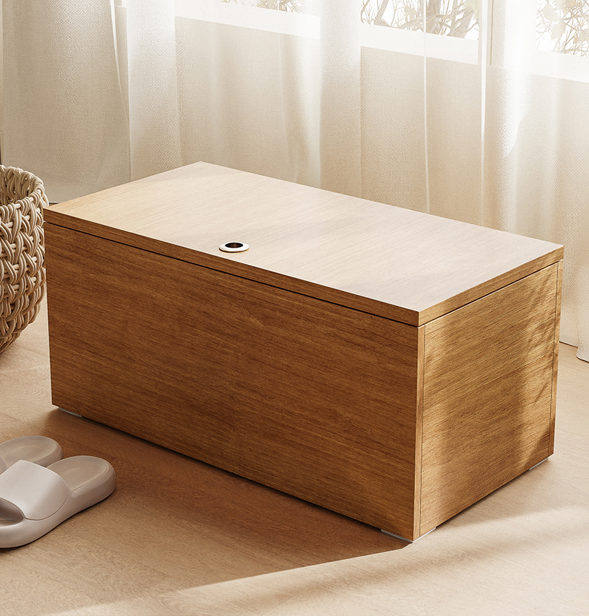 침대 발판 계단 의자 수납 스툴 의자 벤치 스툴 낮은 600 오크