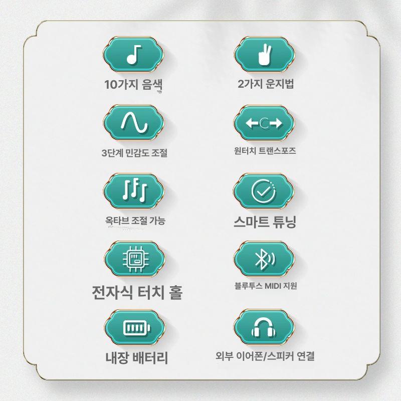 전자 리코더 초보자 디지털 일렉트릭 입문용 관악기 제이드화이트 - 상세 이미지 3