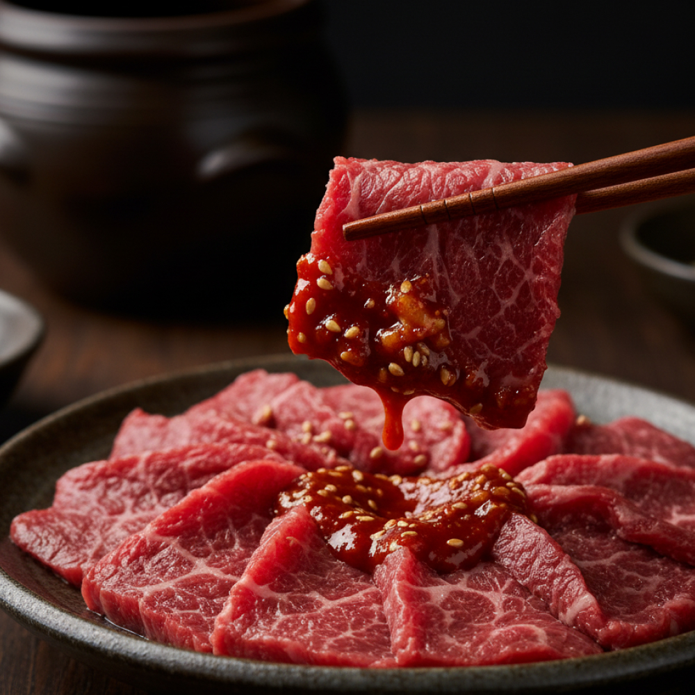 한우 뭉티기 120g 생고기 육사시미 우둔살 소스포함 - 상세 이미지 5