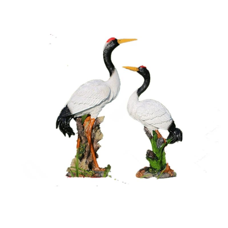 두루미 학 모형 장식품 소품 조형물 공원 저수지 조경 C 46.5cm 24x13x46.5cm - 상품 이미지