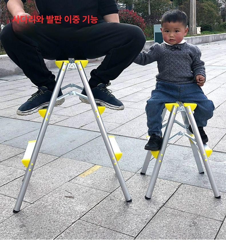 사다리 가정용 3단su-g3 광폭 자재 두꺼운 1.2 3단 장쑤저장상하이 - 상세 이미지 4