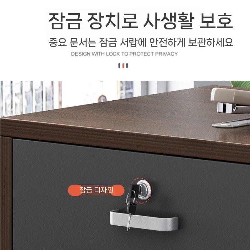 사무실 복합기테이블 다이 거치대 수납장 정리대 프린터 선반 화이트 60x24x66cm - 상세 이미지 5