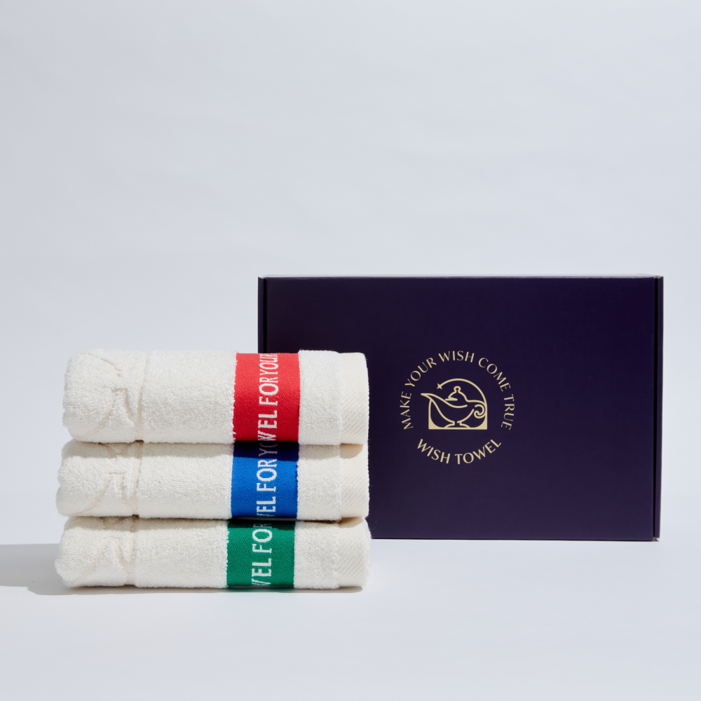 위시타올 시그니처 위시라인 3P 선물세트 (3Colors) 210g 고중량 호텔수건 100%뱀부 이미지 8