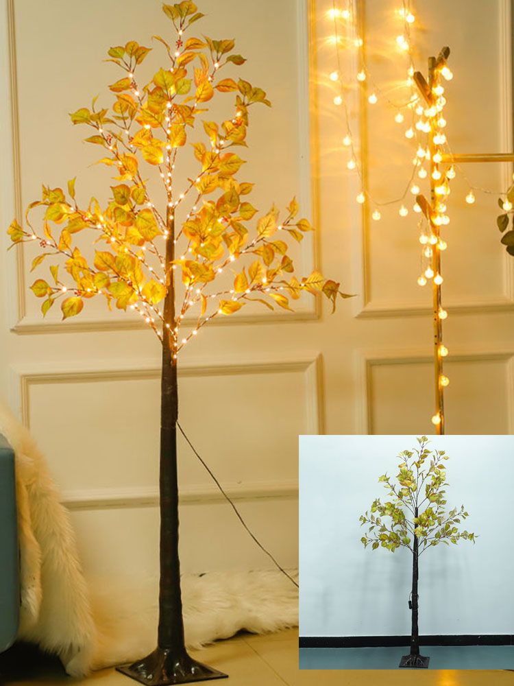 led 조명 무드등 자작나무 단풍 소품 램프 인테리어 요정 단풍나무 야자수 높이 45CM USB 푸시 (USB 플러그인은 두 가지 용도로 사용할 수 - 상세 이미지 4