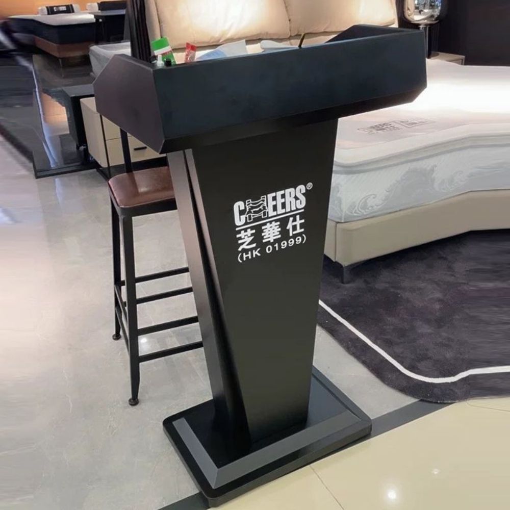 연단 호텔프론트 미니안내데스크 강연대 강당 연설대 크림 화이트 - 상품 이미지
