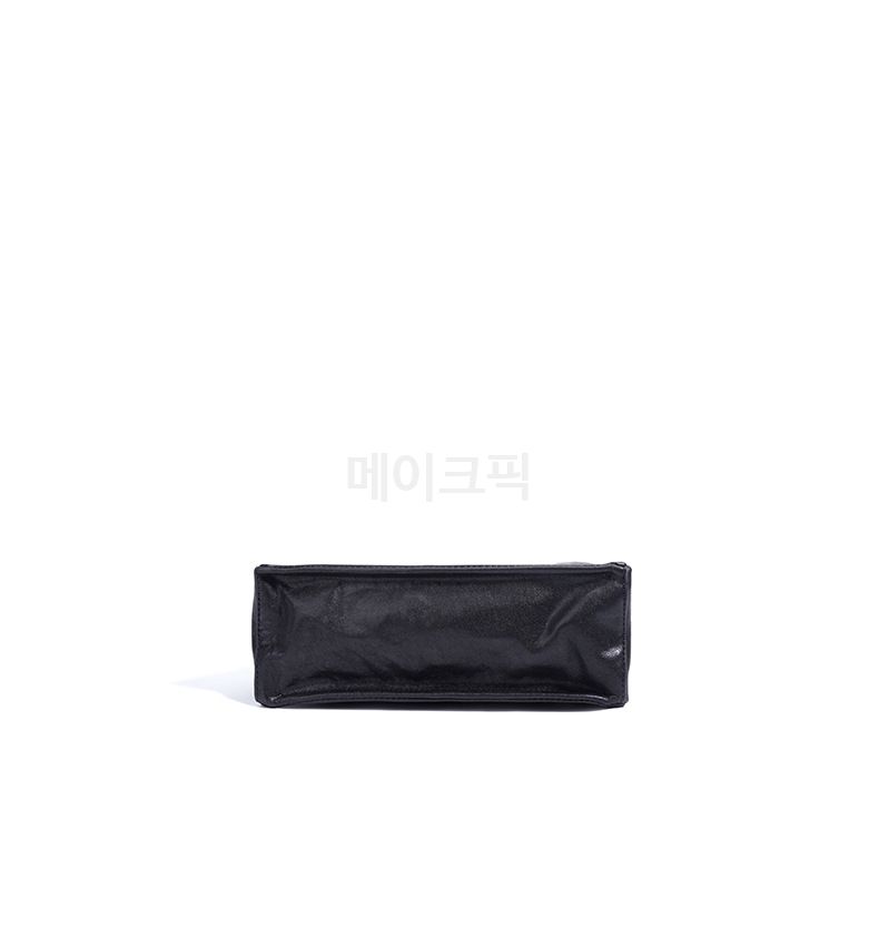 여성 소가죽 미니 토트백 세련된 정사각형 숄더백 가벼운 착용감 외출용 가방(파우치포함) 이미지 7