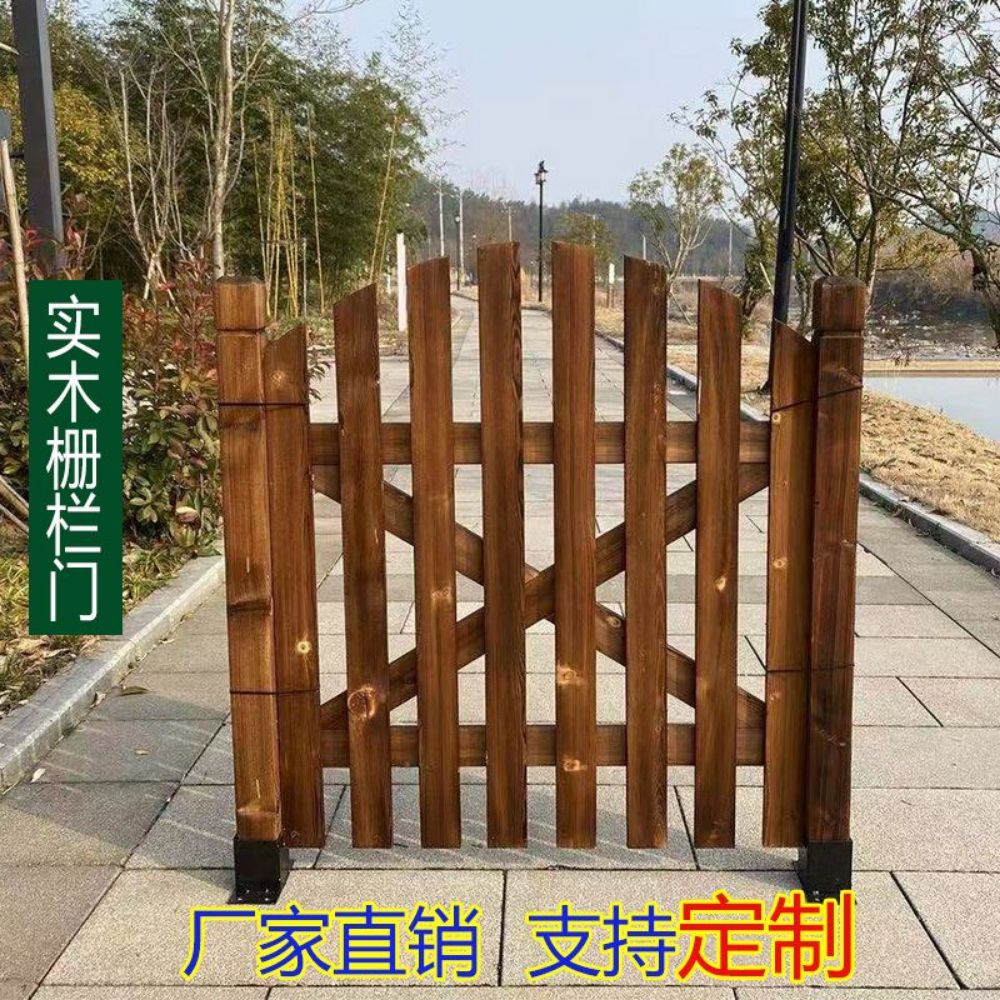 원목 대문 정문 출입문 중간 방부목 나무 양문형 펜스 펜션 담장 90x78cm 기둥(단일) 중간 - 상품 이미지