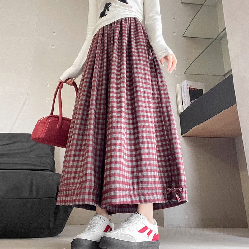 여성 하이웨이스트 벌룬와이드팬츠 루즈핏 캐주얼 가을용 면 소재로 편안한 착용감의 트렌디한 디자인 바지 - 상세 이미지 3