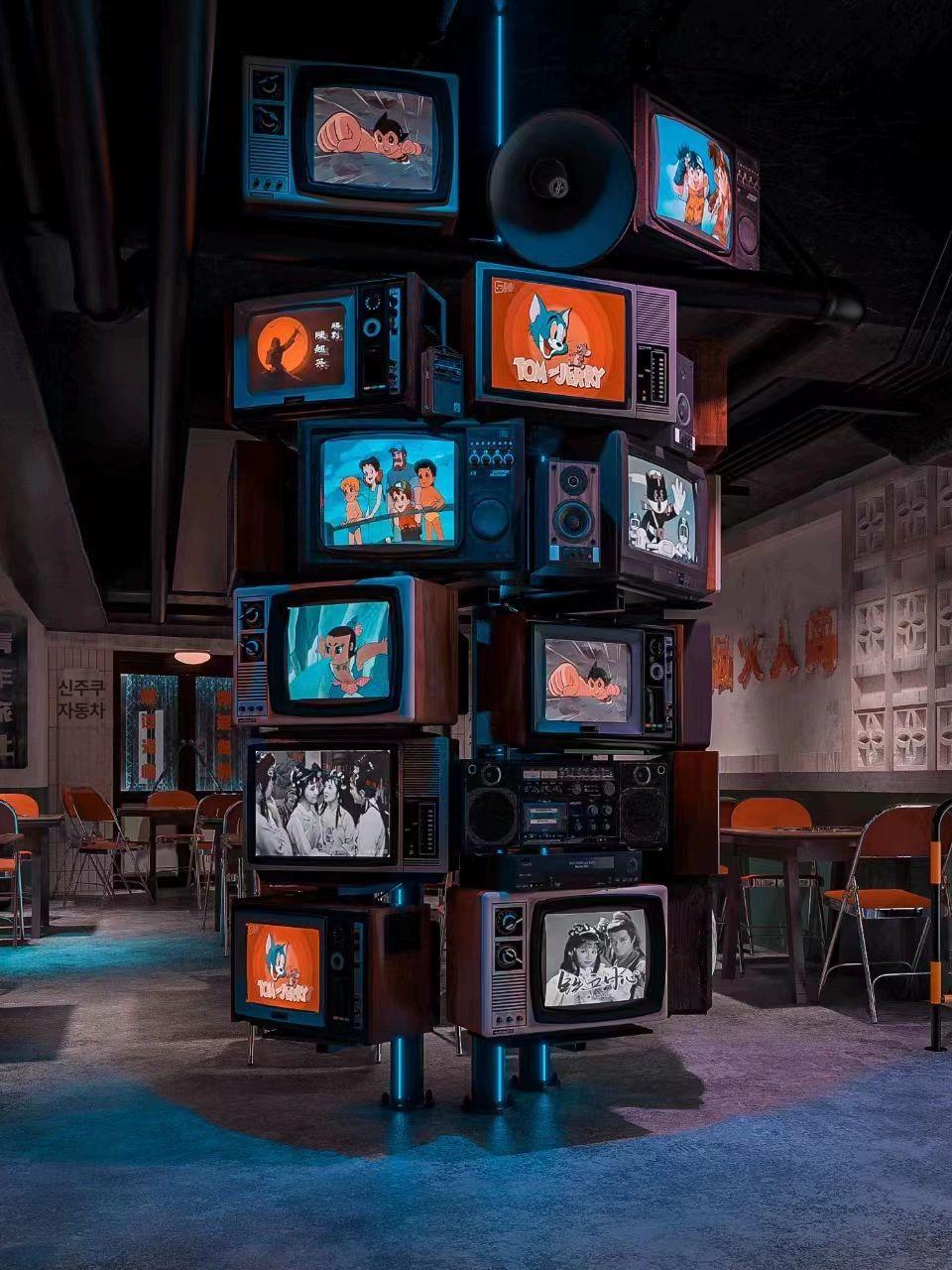 레트로 송출기 아날로그 17인치 tv 브라운관 14인치 12-14인치 장식용 TV 전원 없음 - 상세 이미지 2