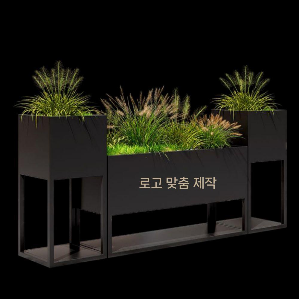 화분 플랜트 철제 오피스 스테인레스 파티션 높이 대형 울타리 40x30x80 (홈 깊이 30) - 상품 이미지