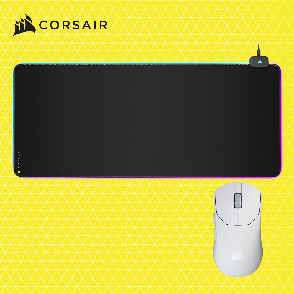 커세어 세이버 v2 PRO 초경량 게이밍마우스 화이트 + MM700 RGB EXTEND - 상품 이미지