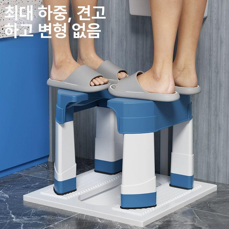 프레임 간이 이동용 좌변기 화장실 야외 푸세식 오픈 스툴 블루 - 상세 이미지 4