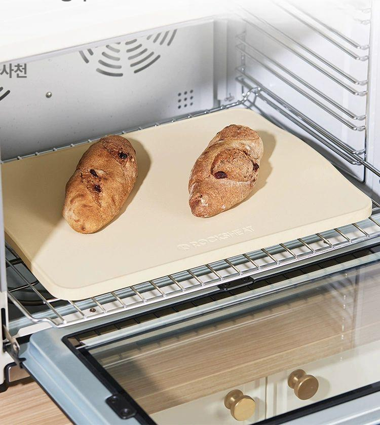 베이킹스톤 내열성 스톤 플레이트 돌판 베이킹 석판 오븐 피자스톤 화덕 피자 30x40x1.2cm - 상품 이미지