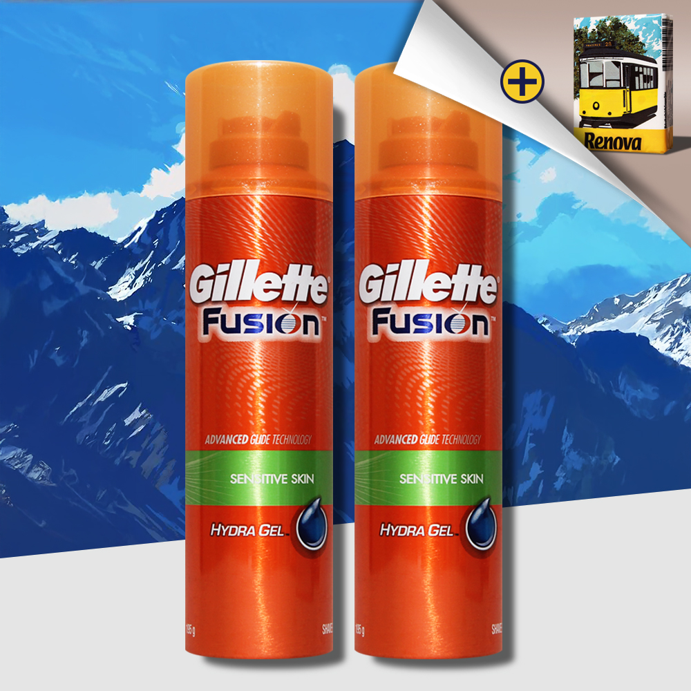 질레트 퓨전 하이드라 쉐이빙젤 센서티브 스킨 195g 2개