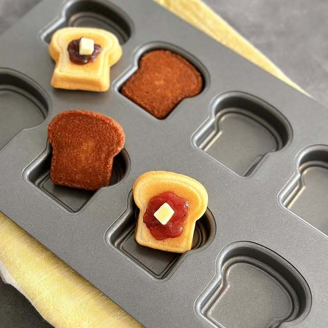 식빵모양 베이킹틀 휘낭시에 오븐 베이킹 마들렌 빵틀 COTTA 토스트 팬 2개세트 - 상품 이미지