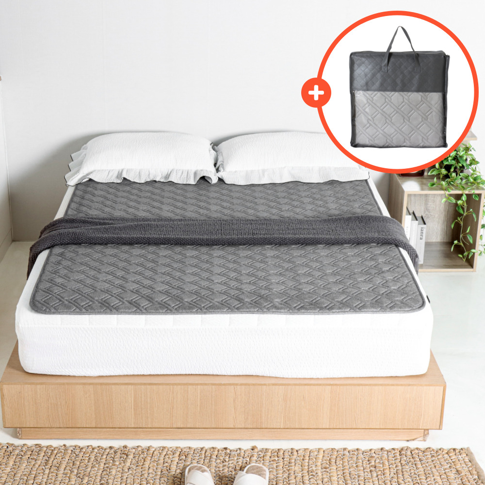 몽비오스 그래핀탄소매트 전기 온열매트 전자파없는 워셔블 전기장판 2인용 킹 분리난방