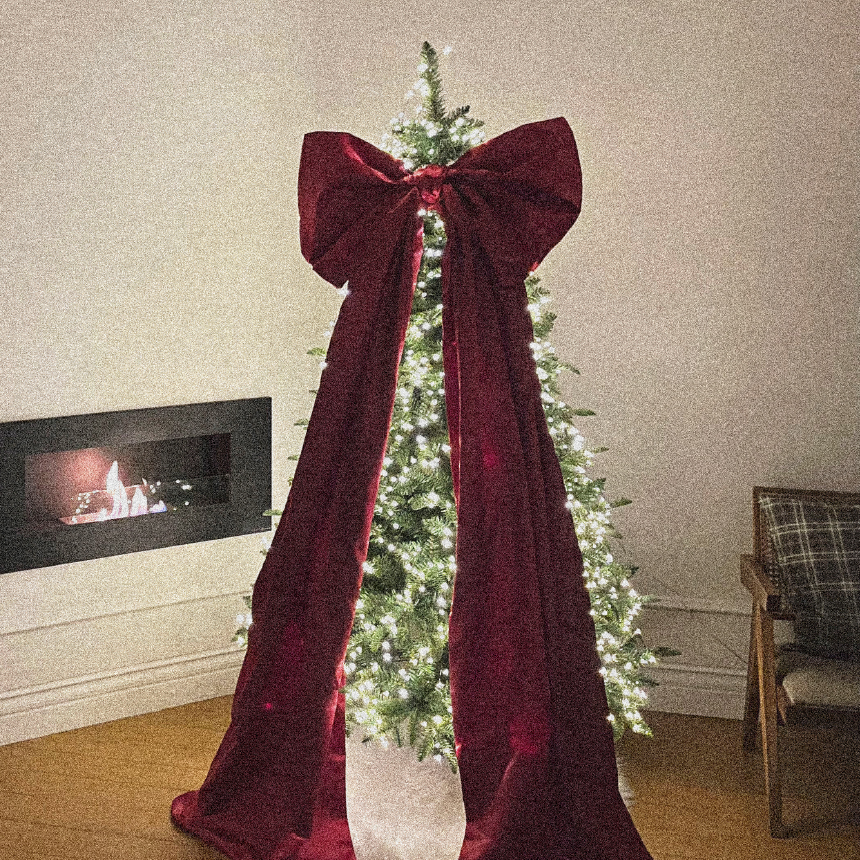 매료 크리스마스 대형 새틴 리본 고급 트리 PE 전나무 가정용 150 대표 이미지