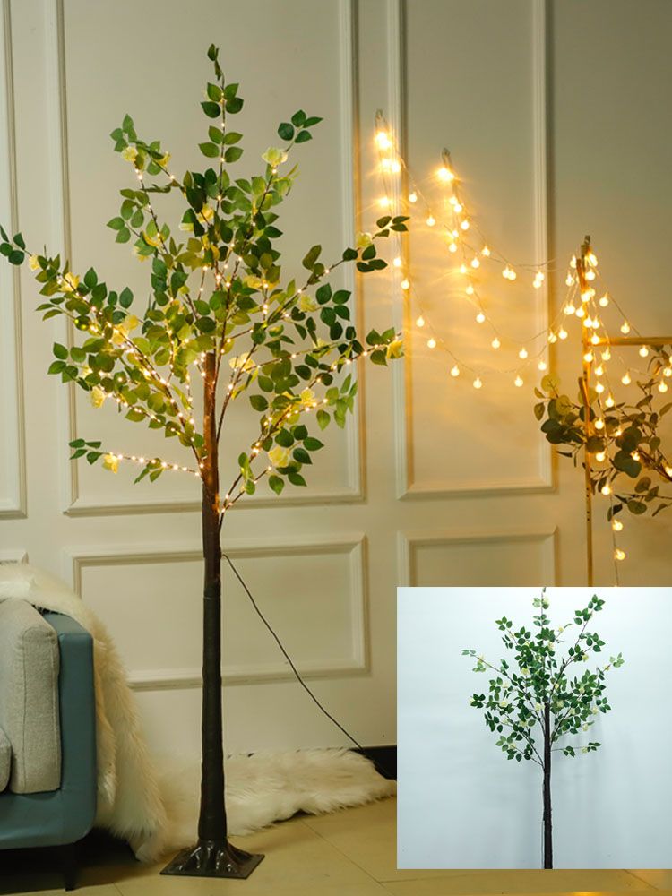 led 조명 무드등 자작나무 단풍 소품 램프 인테리어 요정 단풍나무 야자수 높이 45CM USB 푸시 (USB 플러그인은 두 가지 용도로 사용할 수 - 상세 이미지 2