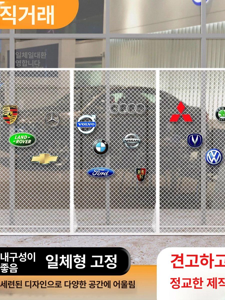 철망파티션 메쉬망 가벽 작품 전시 진열대 미술 진열 전시회 100x200cm 더블 삼각대 - 상세 이미지 3