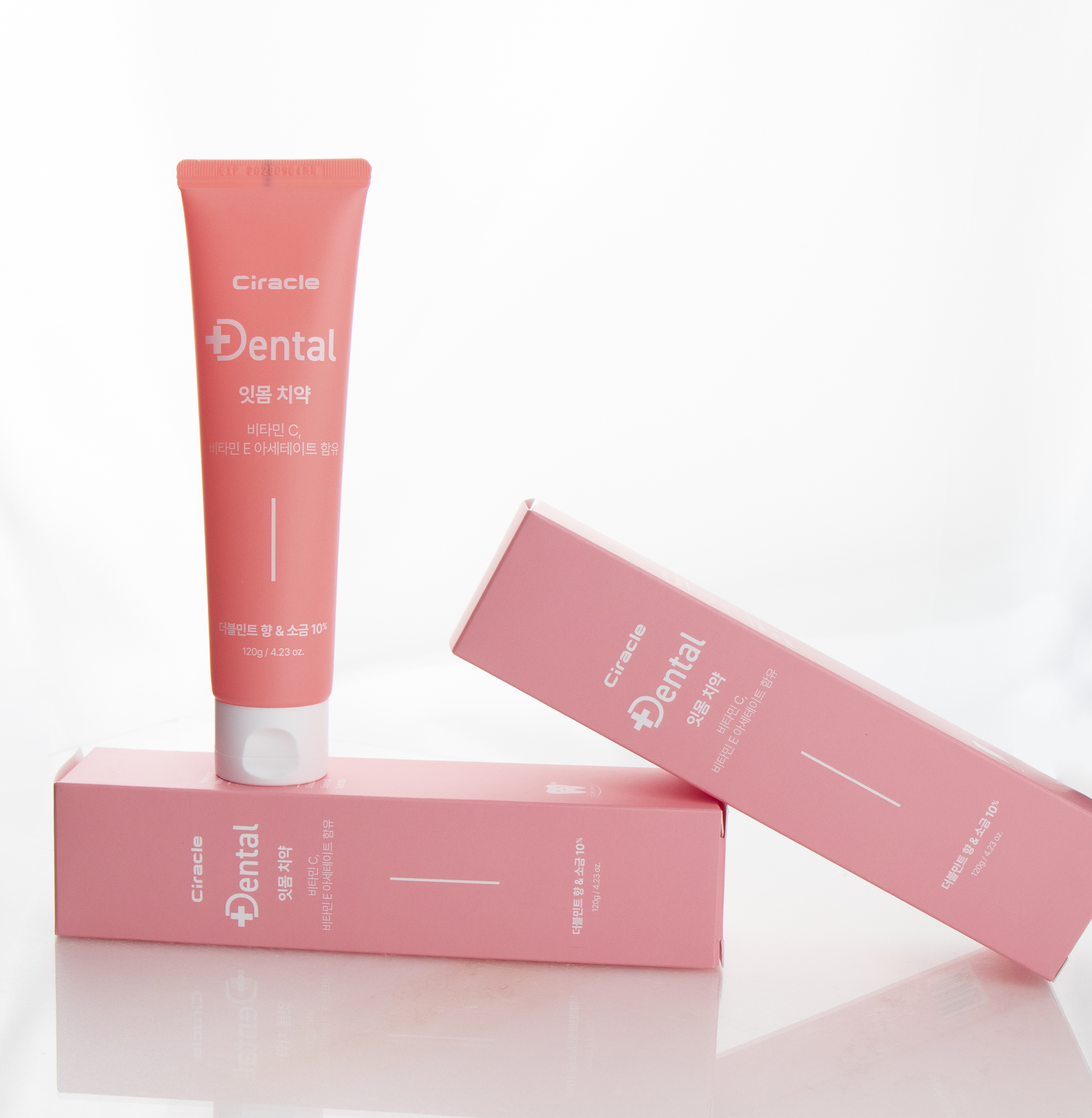 씨라클 덴탈 잇몸 케어 치약 소금10% 더블민트향 고농도 소금치약 잇몸건강 120g x 4개 - 상세 이미지 3